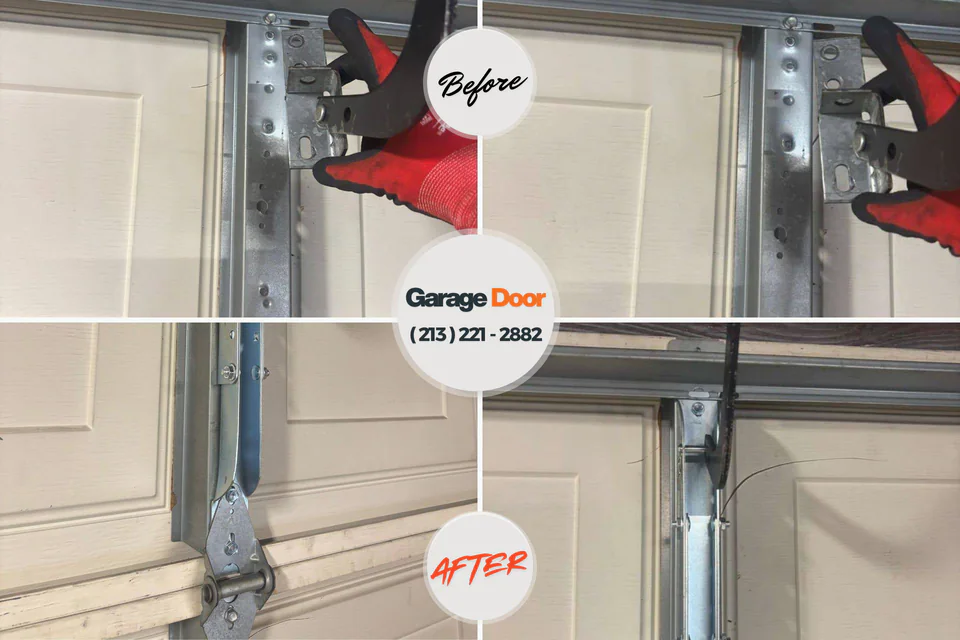 Before and after: garage door repair Prattville, AL